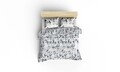Lenjerie de pat dubla king size, Mijolnir, Sabine 183MJR58255, 3 piese, bumbac ranforce, multicolor