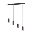 Lustra Marley, TRIO, 75x9x150 cm, 35W, 4x GU10, metal, negru mat