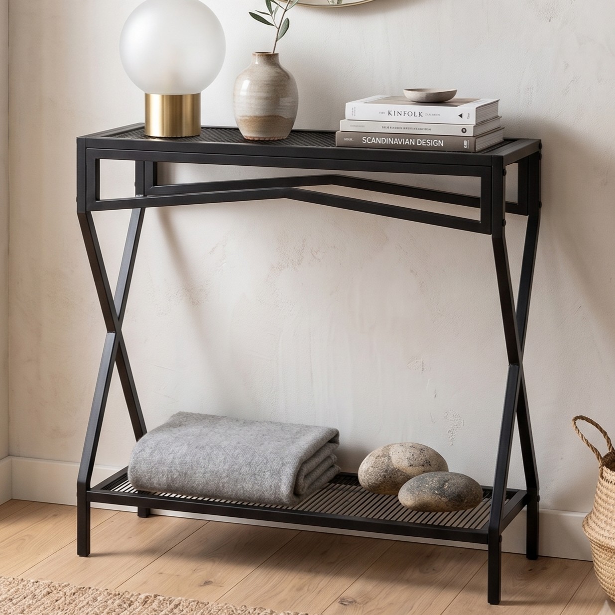 Bufet, Hanah Home, Gilda, 76x83x30 cm, Negru