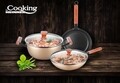 Set pentru gatit Emera, Cooking by Heinner, 5 piese, otel carbon/lemn/sticla