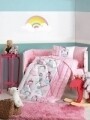 Set de pat pentru copii, 6 piese, 100% bumbac ranforce, Cotton Box, Unicorn