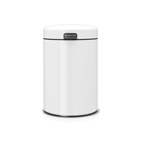 Cos de gunoi cu fixare pe perete, Brabantia, 3 L, otel inoxidabil, alb