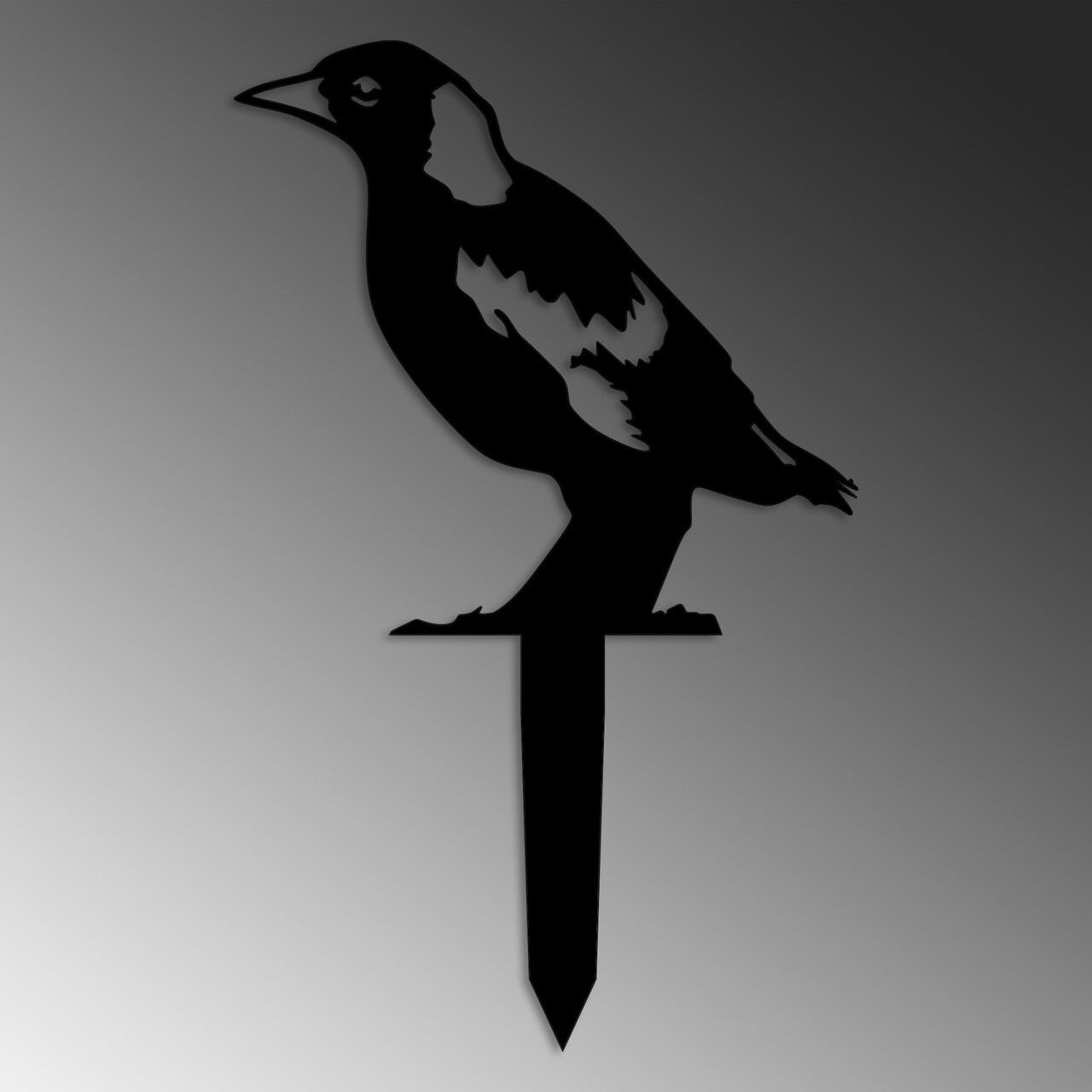 Obiect decorativ de grădină, Bird 03, 37x23 cm, Negru - view 5