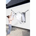 Uscator rufe cu montare pe perete + husa de protectie, Brabantia, WallFix, 24 m capacitate de uscare, cu fixare pe perete, otel, gri metalizat