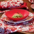 Serviciu de masa, 18 piese, Tognana, Madison Red Ornament, portelan/ceramica, multicolor
