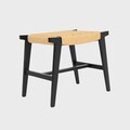 Scaunel Novum, Homla, 52x34x42 cm, lemn, negru/natur
