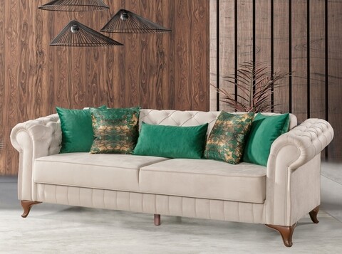 Canapea Pedesa-toledo13, Pandia Home, 235x90x85 cm, lemn, crem 235x90x85 imagine model 2022