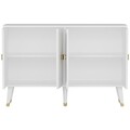 Consola, Odessa, Roland, 120x80x30 cm, PAL, Alb/Auriu