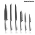 Set de cutite cu suport din lemn Spartan InnovaGoods 7 piese, inox/lemn