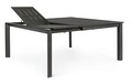 Masa extensibila pentru gradina/terasa Konnor, Bizzotto, 160 x 110/160 x 77.5 cm, aluminiu, gri carbune