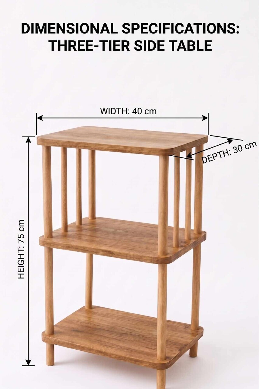 Masuta, Hanah Home, Pk257, 40x75x30 cm, PAL, Pin — imaginea 4