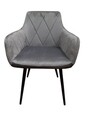 Scaun Fellice, Homla, 61x56x86 cm, metal/catifea din poliester, gri