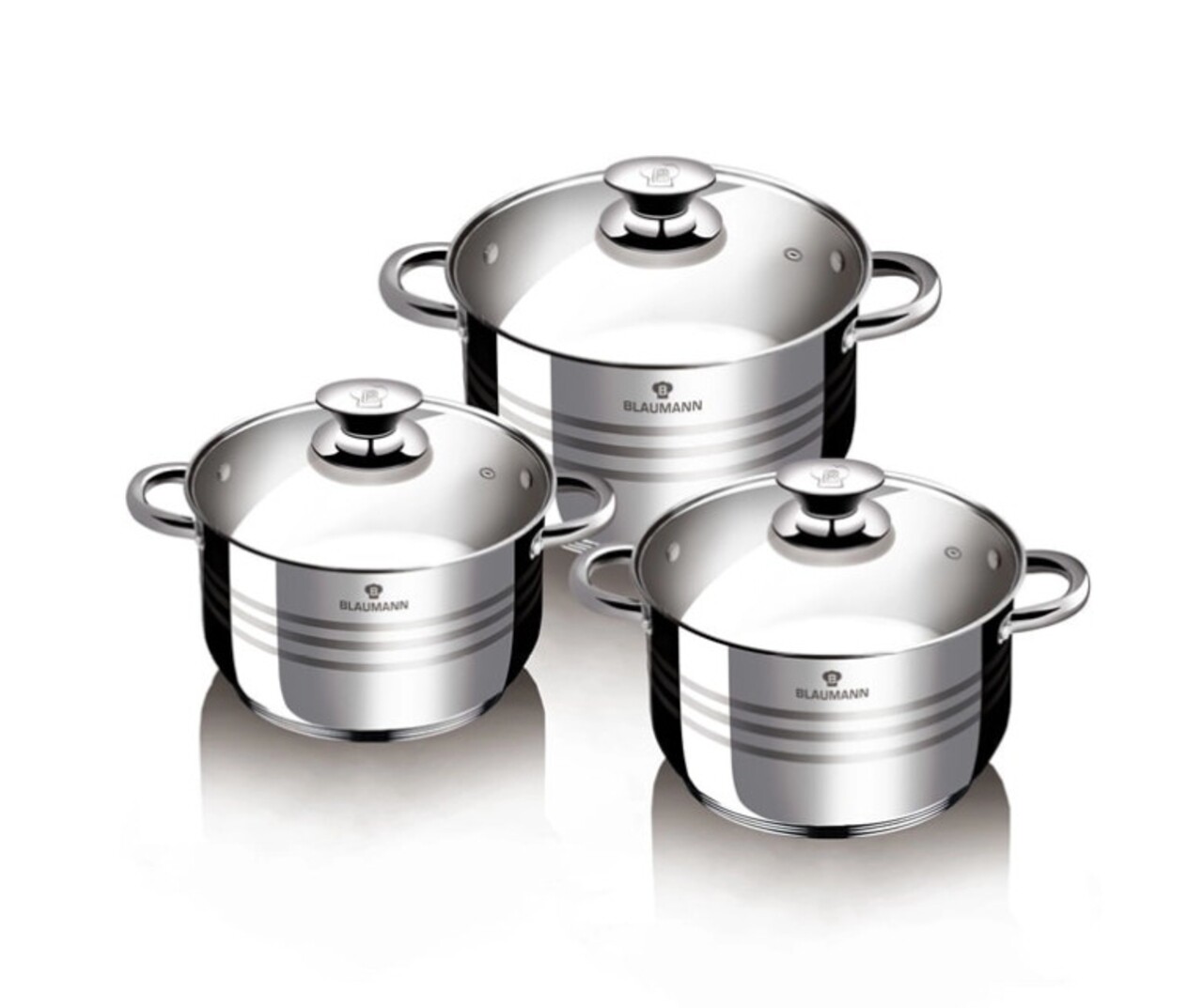 Set Oale 6 Piese, Blaumann, Gourmet Line, Inox/sticla Termorezistenta