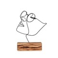 Decoratiune, Girl, 17x31x3.5 cm, Metal, Negru