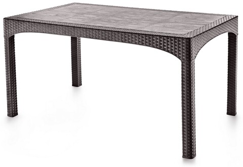 Masa de gradina, Okko, 90 x 150 Rattan, Maro inchis