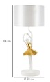 Lampa de masa Dancer, Mauro Ferretti, 1 x E27, 40W, 28x64 cm, polirasina/fier, auriu/alb