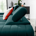 Coltar extensibil stanga 3 locuri ELTAP, LT-76MO, Grayson, 278x205x92 cm, lemn/poliester, verde