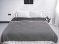 Cuvertura matlasata dubla, Zigzag - Black, ICF Bedroom, Bumbac