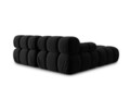 Canapea modulara 3 locuri, Bellis-51, Micadoni Home, 188x188x70 cm, catifea, negru