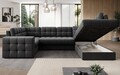 Coltar extensibil dreapta 5 locuri ELTAP, RT-06SO, Blewett, 299x198x82 cm, lemn/poliester, gri inchis