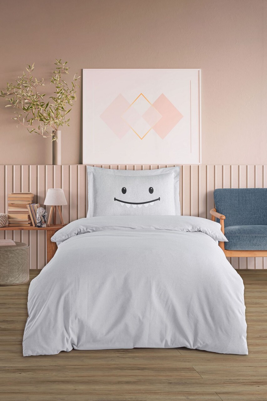 Lenjerie de pat dubla King (FR) 3 piese L'essentiel Maison Lububu Gri
