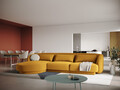 Coltar stanga 4 locuri, Tulum, Cosmopolitan Design, 255x156x70 cm, catifea, galben