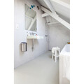 Cos de gunoi cu soft touch, Brabantia, Matt Steel, cu fixare de perete, 3 L, 18.4x18x28 cm, otel, argintiu