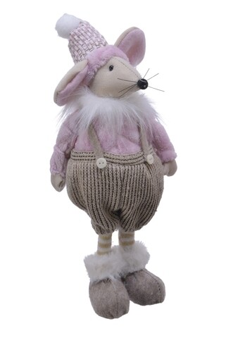 Decoratiune Mouse in pants, Decoris, 13x7x26 cm, poliester, multicolor