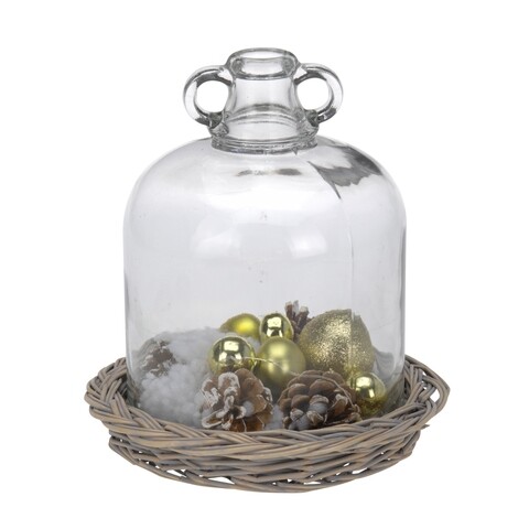 Decoratiune luminoasa Gold Ball, sticla, auriu