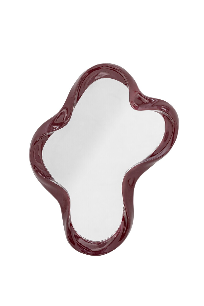 Oglinda decorativa, Bloomingville, Violeta, 47x7x62 cm, polirasina, rosu - imagine 2