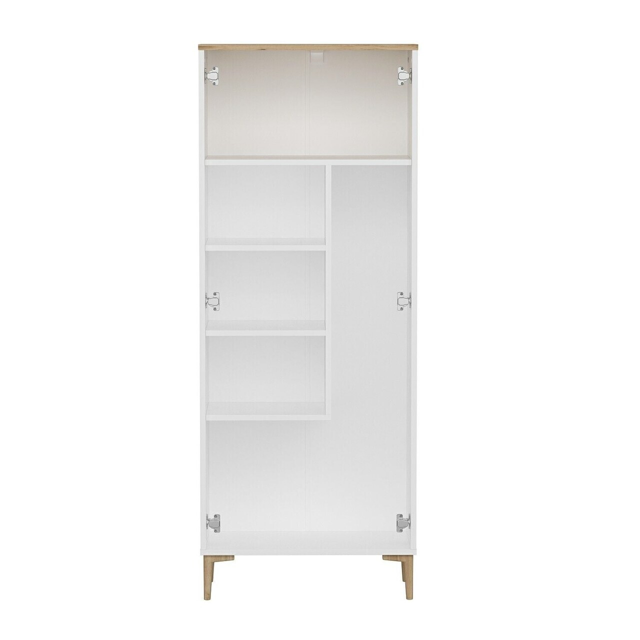 Dulap multifunctional, Hanah Home, Viona, 70x180x35 cm, Coș adânc / Alb — imaginea 6