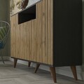 Consola, Cordelia, FRN-9004-1, Lemn / Negru / Pin Atlantic