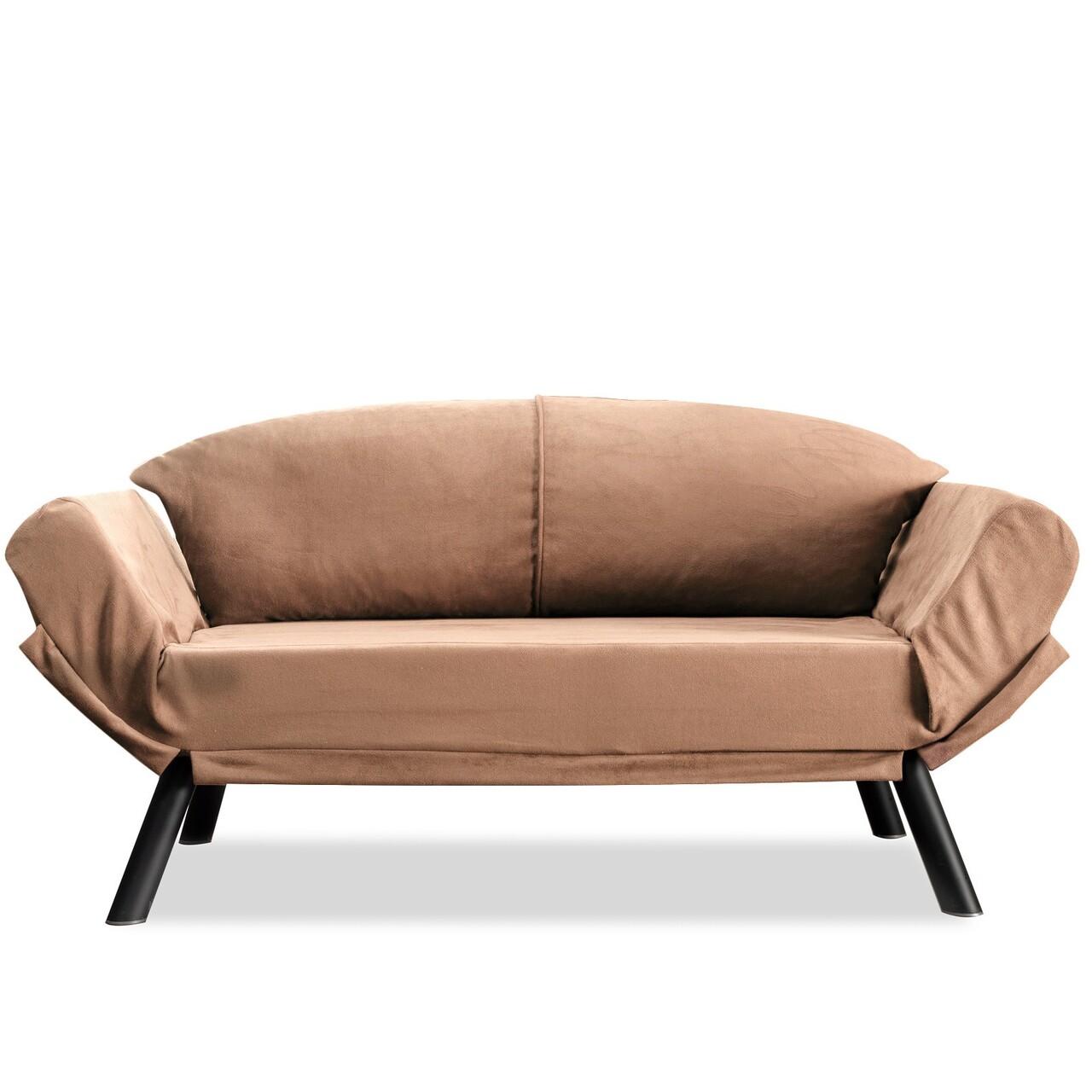 Canapea extensibilă cu 2 locuri, Futon, 859FTN2869, Metal, Maro deschis - 1 | YEO
