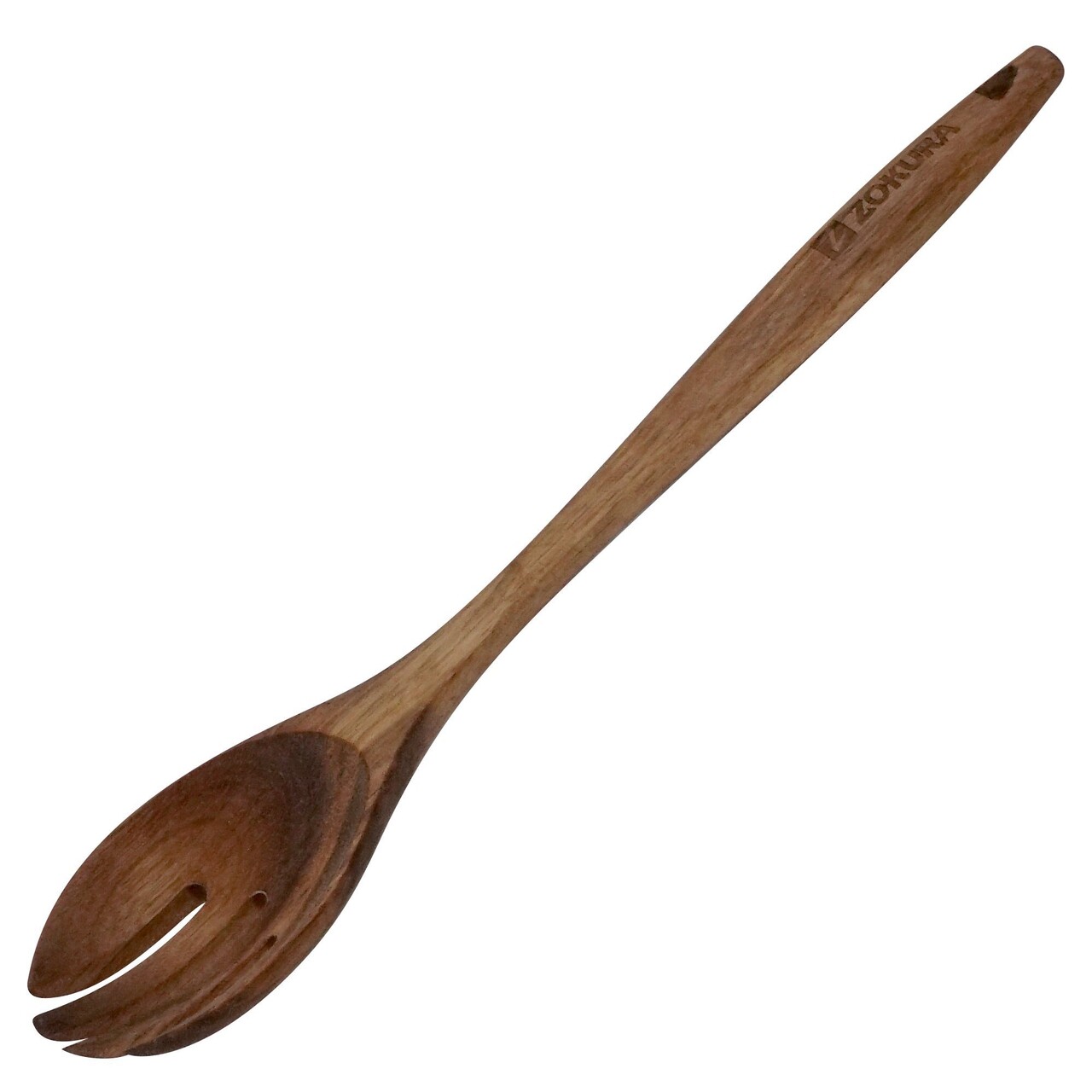 Lingura furculita, lemn de acacia, 29 cm - Zokura - imagine 2