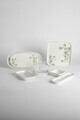 Set de mic dejun, Hermia, 208PEK1104, Portelan, Platou cu măsline: 25 cm (2 bucăți), Alb/Verde