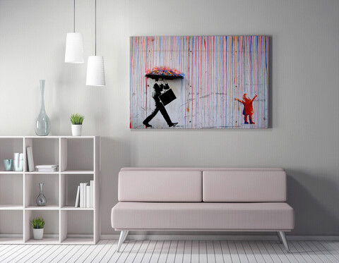 Tablou decorativ, wy64 (50 x 70), 50% bumbac / 50% poliester, canvas imprimat, multicolor