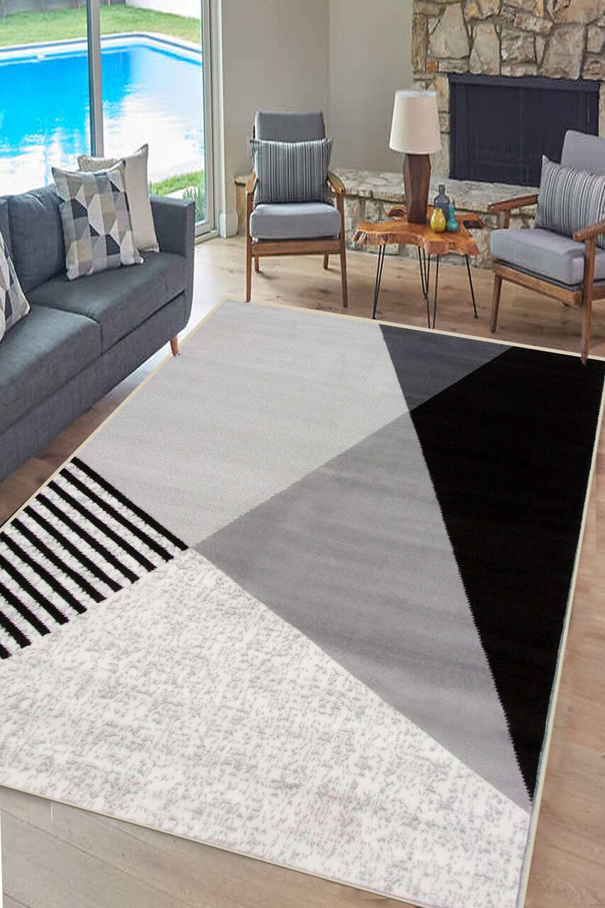 Covor, CLR-0000573-013, 180x280 cm, Poliester, Gri