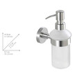 Dozator sapun lichid Bosio Matt, Wenko, 7x11x18 cm, inox/sticla, argintiu mat