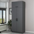 Dulap pentru haine, Minerva, Kale Anthracite, 90x255x52 cm, PAL, Antracit