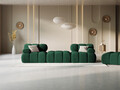 Canapea modulara 3 locuri, Bellis-51, Micadoni Home, 188x188x70 cm, catifea, verde bottle