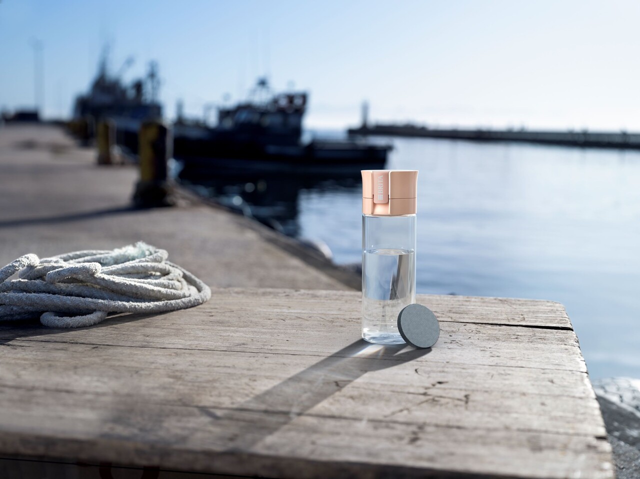 Sticla filtranta BRITA Vital 600 ml (Apricot) + 2 filtre MicroDisc - imagine 6