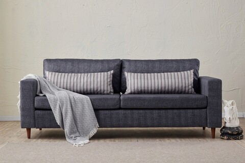 Canapea 3 locuri, balcab home, 825blc2848, lemn de brad, antracit