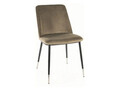 Scaun Jill Velvet, Signal, 48x44x85 cm, catifea/otel, olive/negru