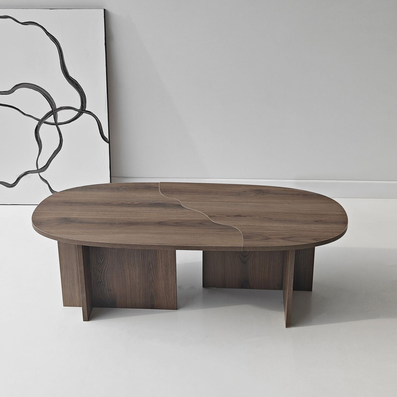 Masuta de cafea, Hanah Home, Missisipi, 120x38x60 cm, Maro - view 2