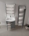 Dulap de baie cu chiuvetă, Hanah Home, Purus 65, Antracit mat