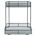 Suport accesorii de baie Vienna, iDesign, 2 rafturi, 25x15x25.5 cm, otel, negru mat