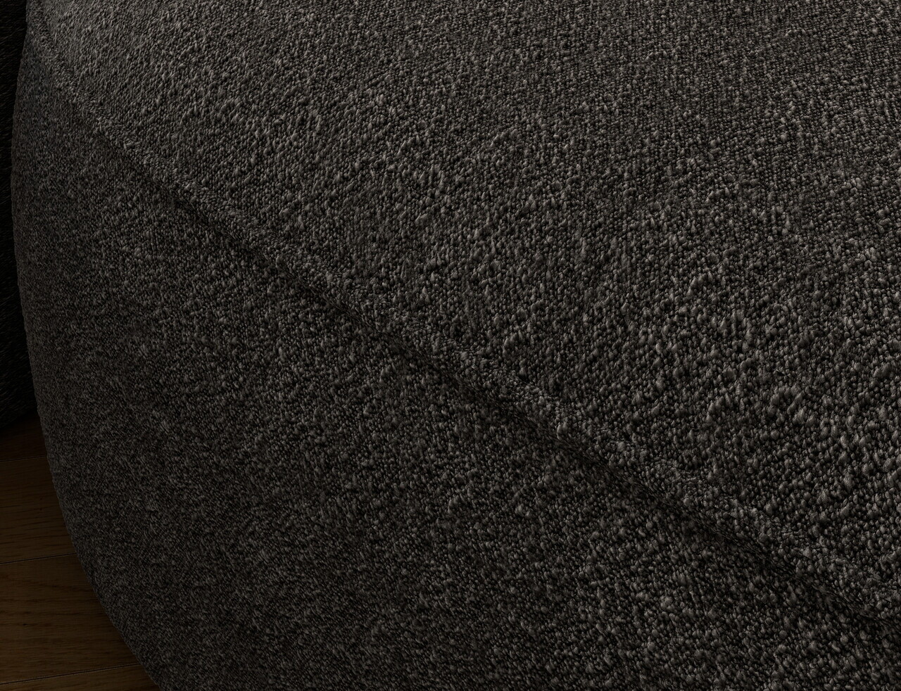 Coltar extensibil stanga 3 locuri ELTAP, Tesalia, 240x150x93 cm, lemn/tesatura boucle, gri inchis — imaginea 10