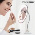 Oglinda cosmetica cu LED cu picior flexibil si ventuza Mizoom InnovaGoods