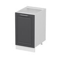 Dulap pentru bucatarie, Hanah Home, Minar, 45x87x58 cm, Alb / Antracit