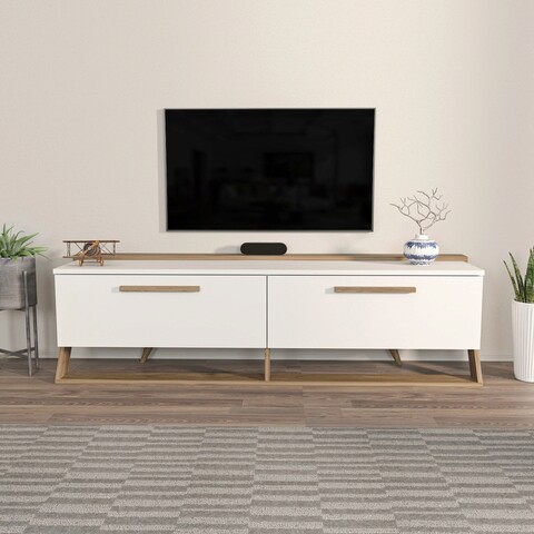 Comoda tv, zena home, astrid, 163.8x46.8x36.6 cm, pal, alb / nuc
